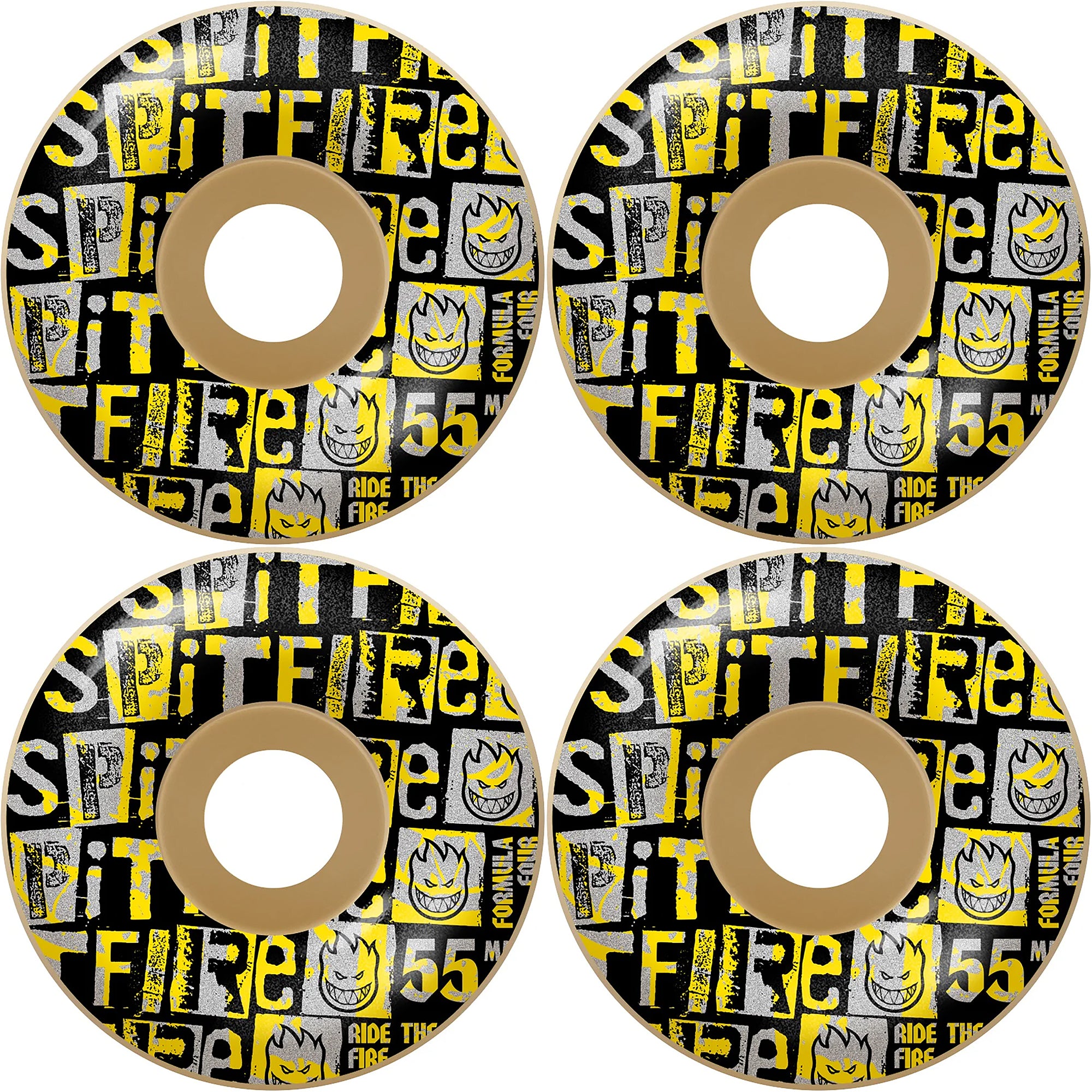 Spitfire Ransom Formula Four Radials 99DU Skateboard Wheels 55mm