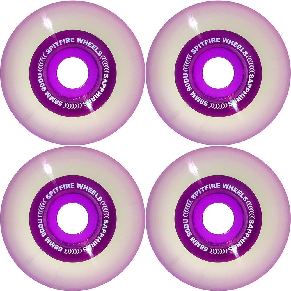 Spitfire Sapphires 90du Purple Wheels 58mm