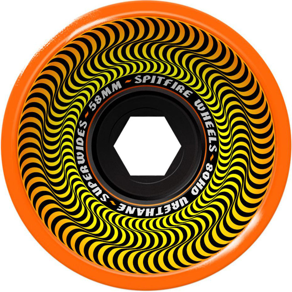 Spitfire Superwides 80HD Orange Wheels 58mm