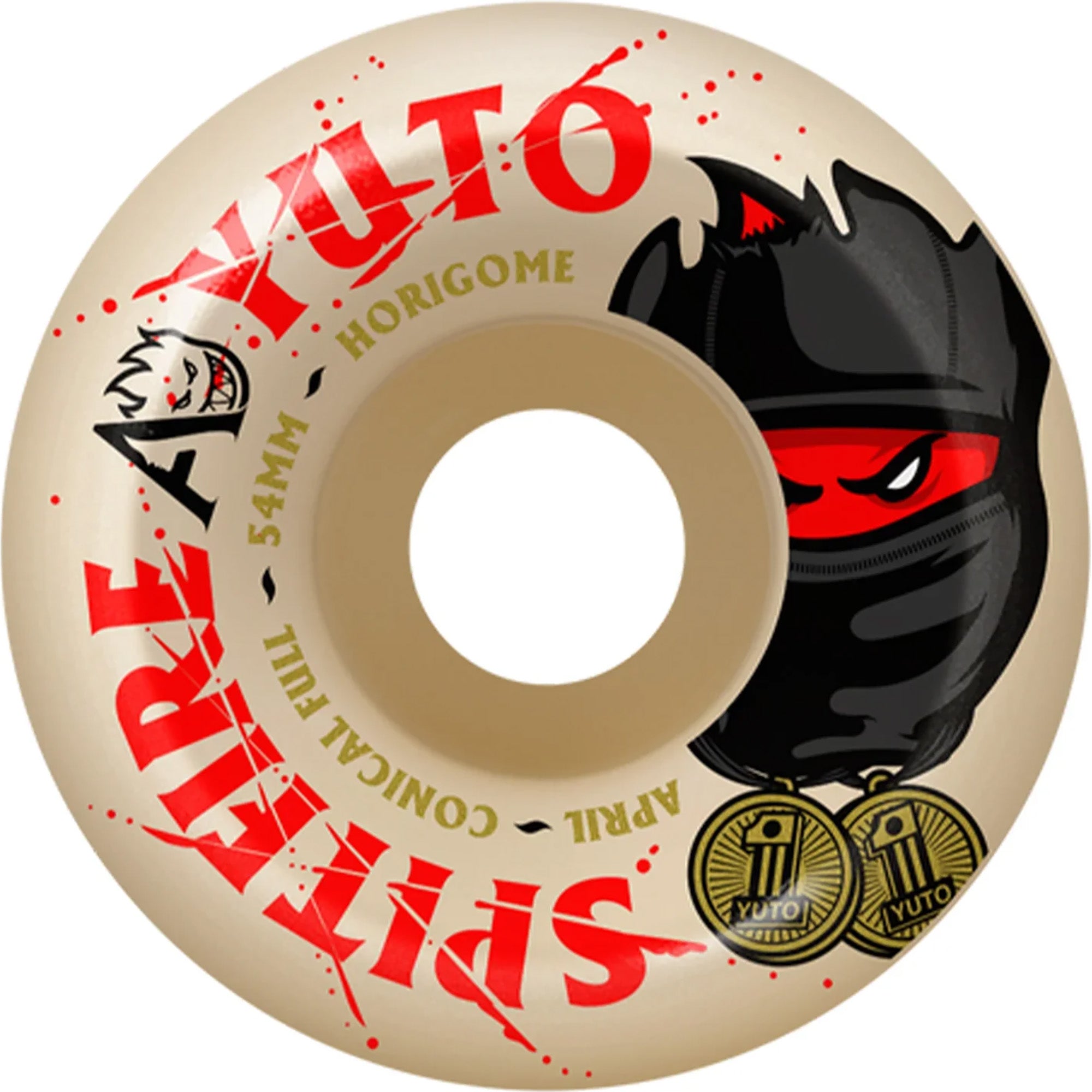 Spitfire x April Yuto Horigome Pro Formula Four Conical Full 99du Skateboard Wheels 54mm