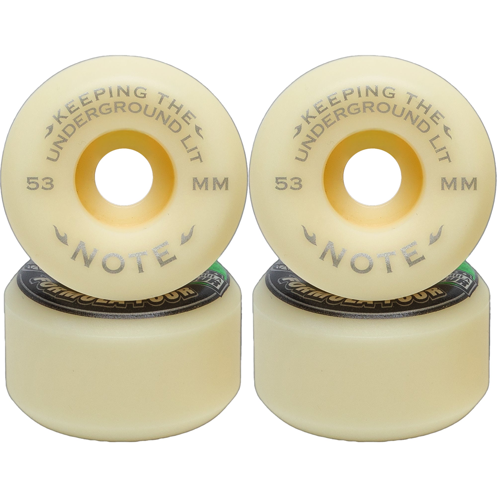 Spitfire x NOTE Formula Four Conical Full 99du Skateboard Wheels 53mm