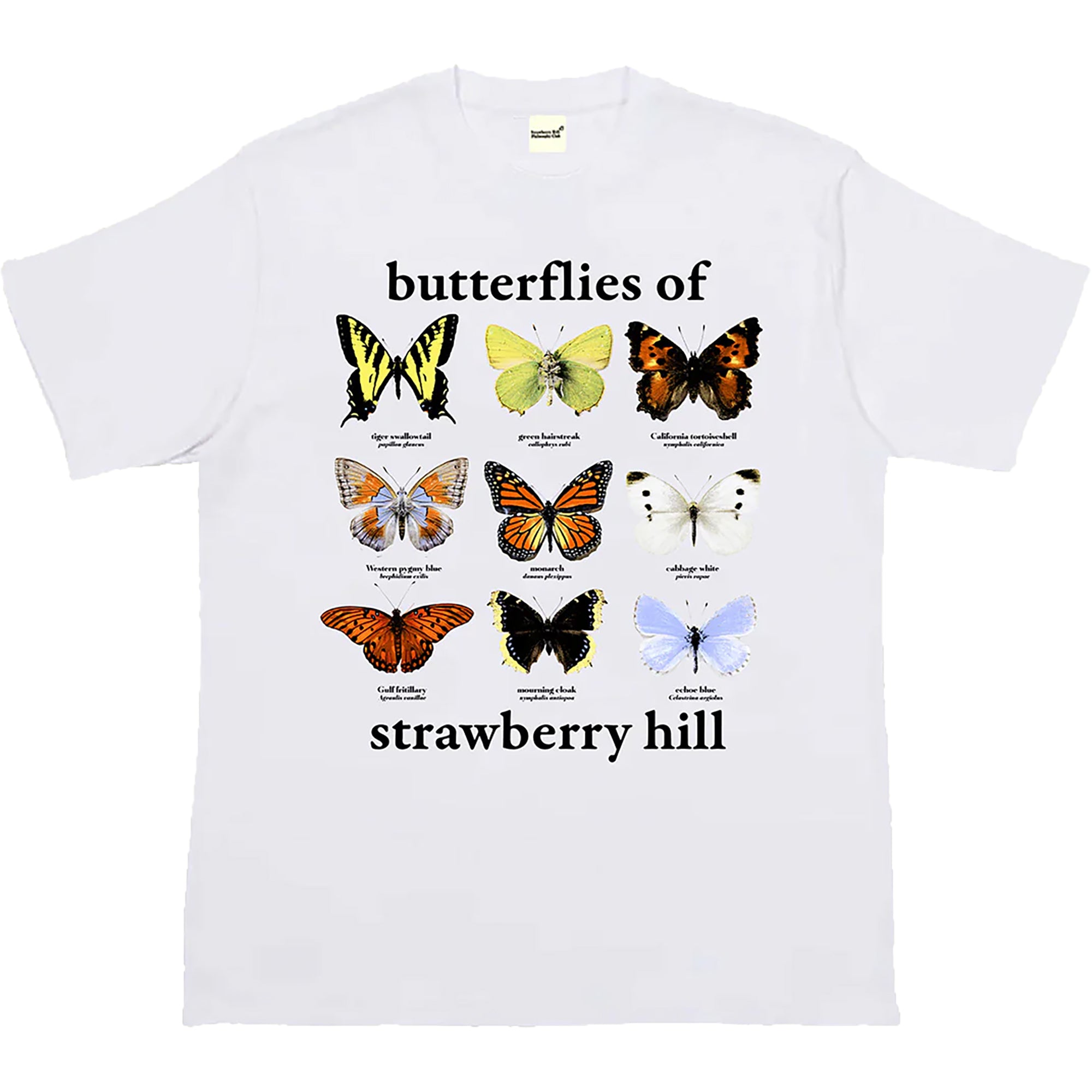 Strawberry Hill Philosophy Club Butterflies Of Strawberry Hill Tee White