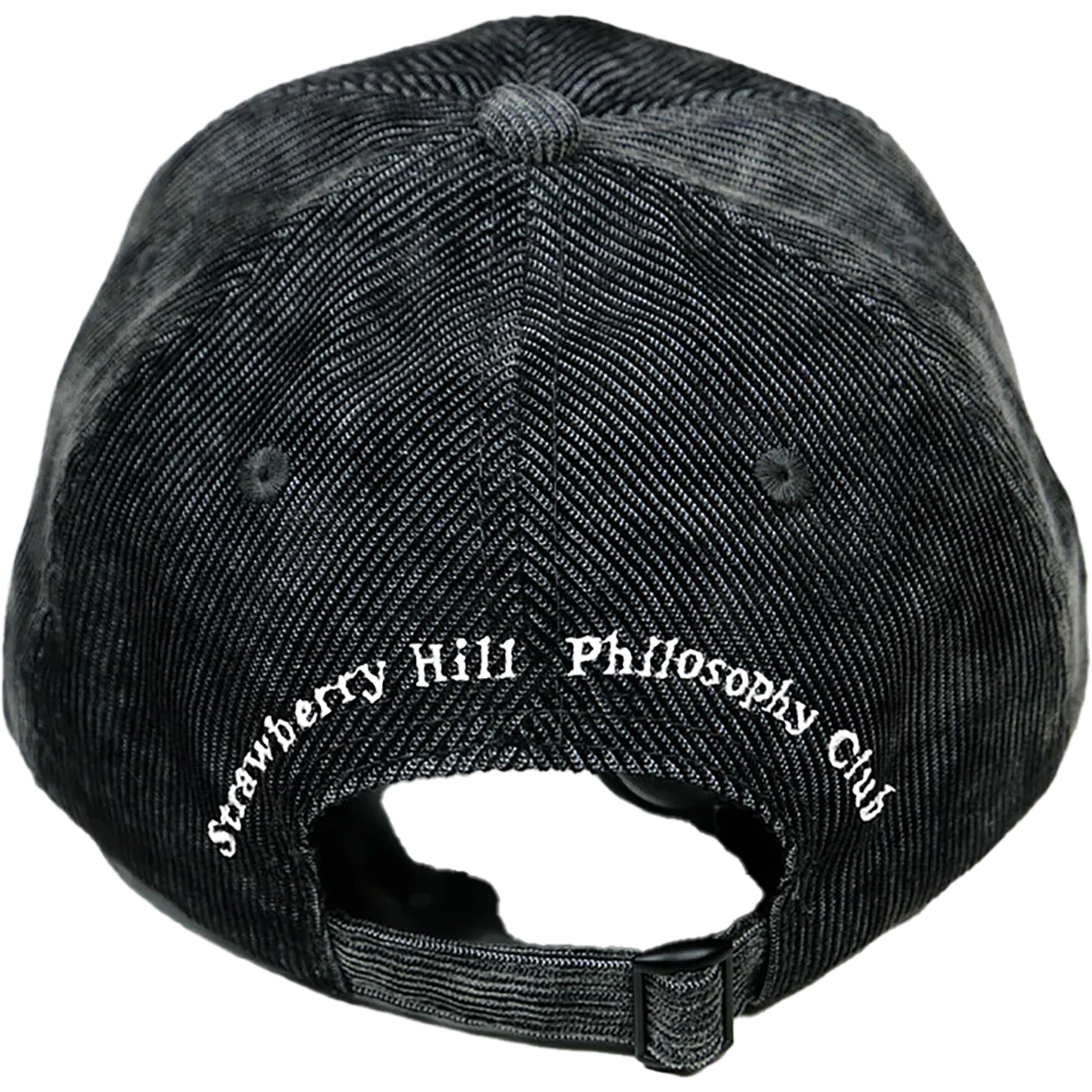 Strawberry Hill Philosophy Club Logo Cap Ovderdye Black Corduroy