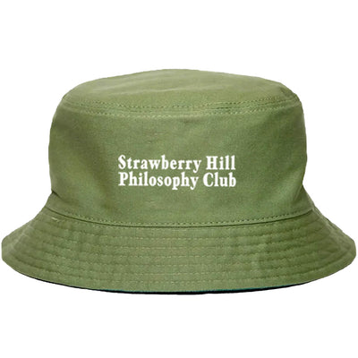 Strawberry Hill Philosophy Club Logo Duck Canvas Bucket Hat Olive