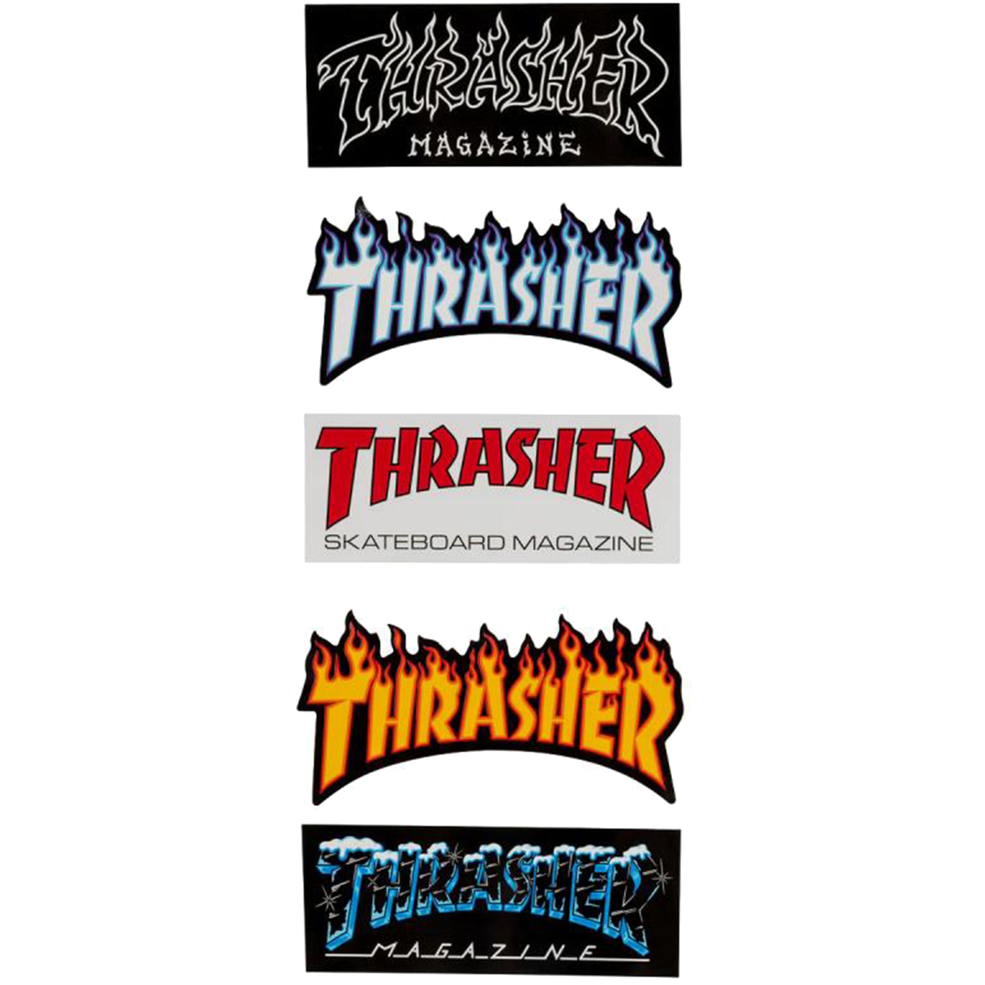 Thrasher 5 Pack Assorted Stickers