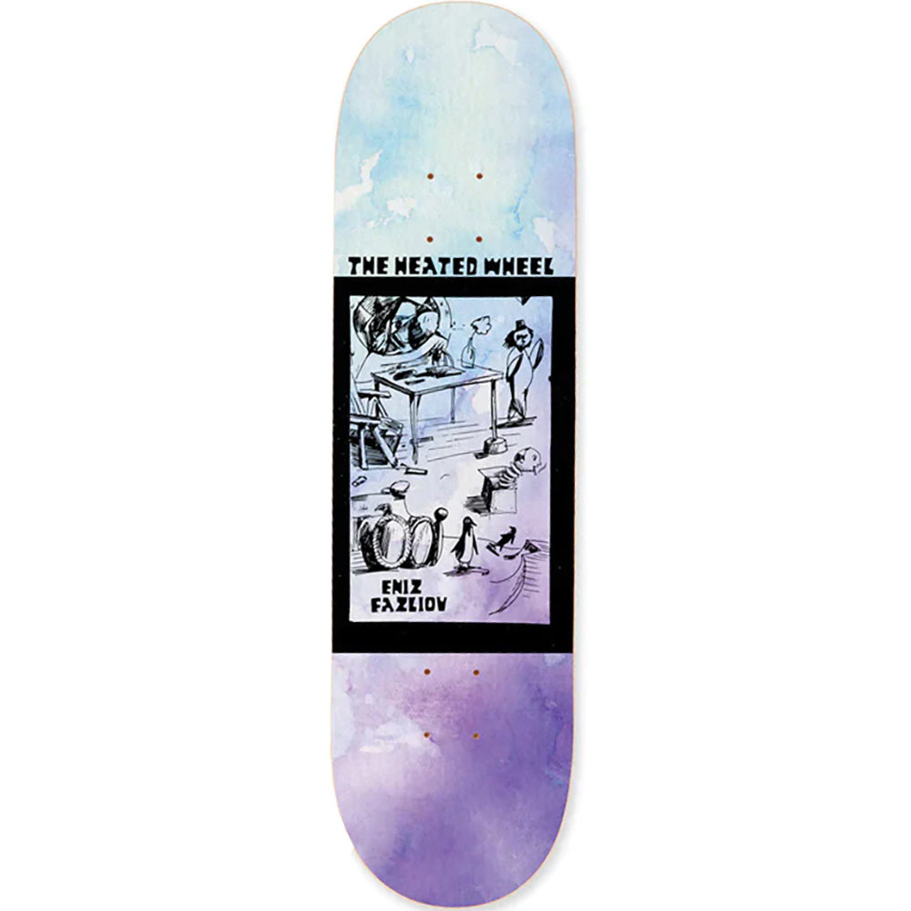 The Heated Wheel Eniz Fazliov Pro Model Skateboard Deck 8.25"