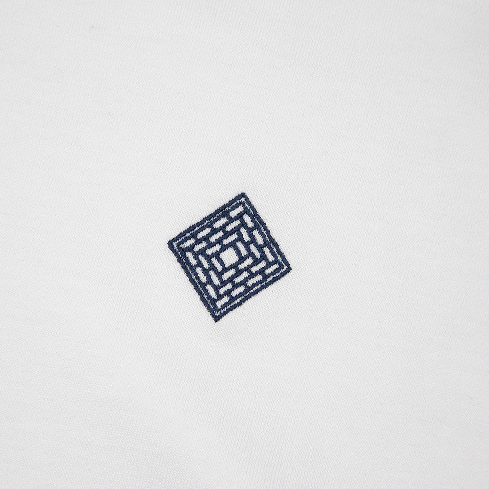 The National Skateboard Co Embroidered Logo Tee White