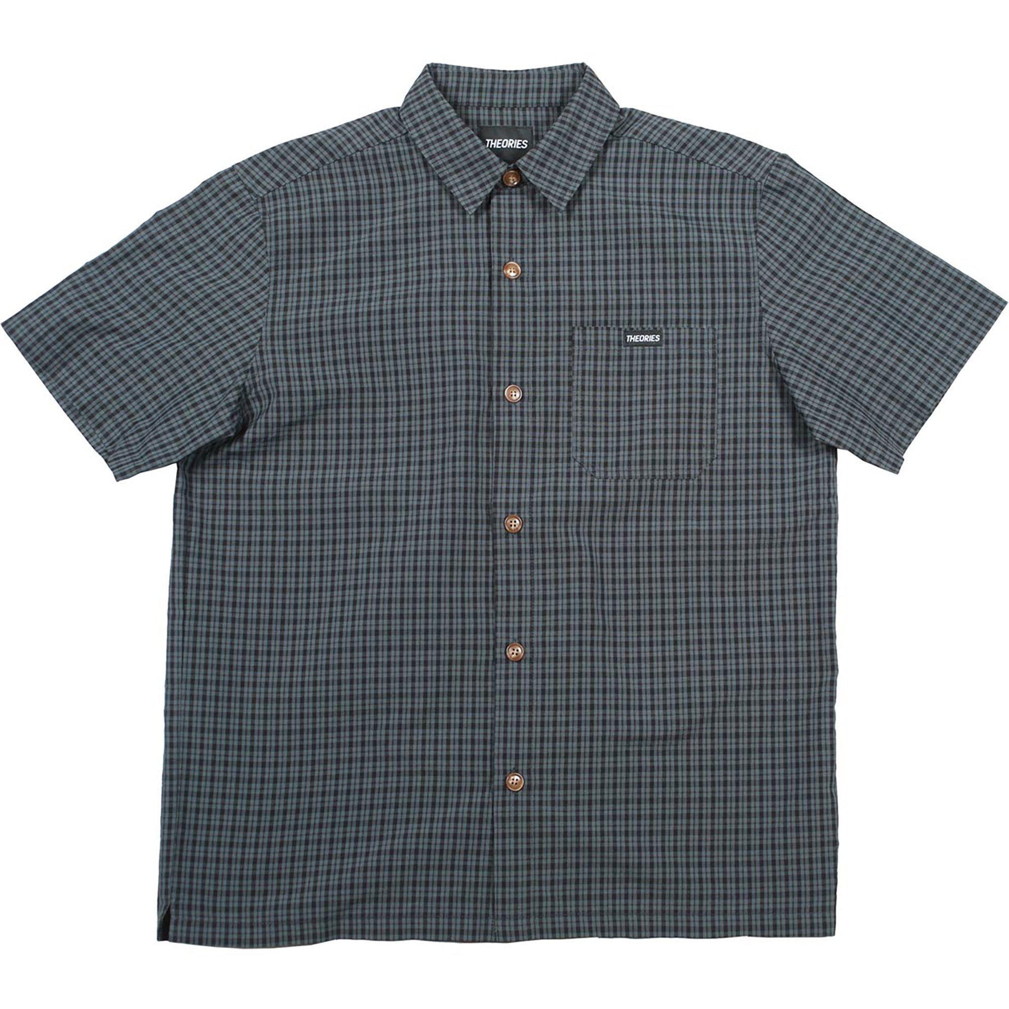 Theories Avignon Flannel Button-Up Shirt Azure Blue