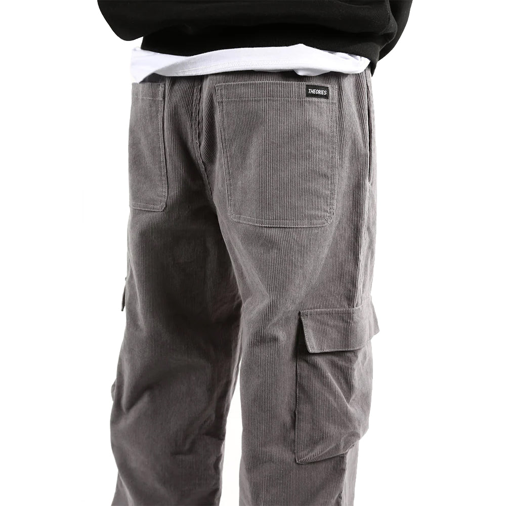 Theories Stamp Lounge Cargo Corduroy Pants Wolf Grey