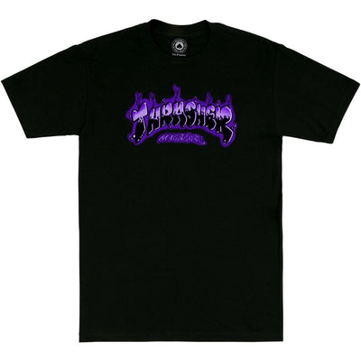 Thrasher Airbrush T Shirt Black/Purple