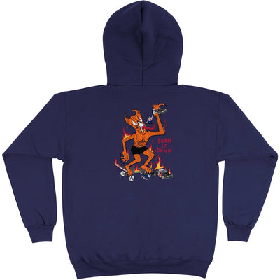 Thrasher Burn It Down Hood Navy