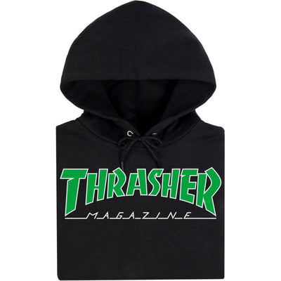 Thrasher Outlined Hoodie Black/Green