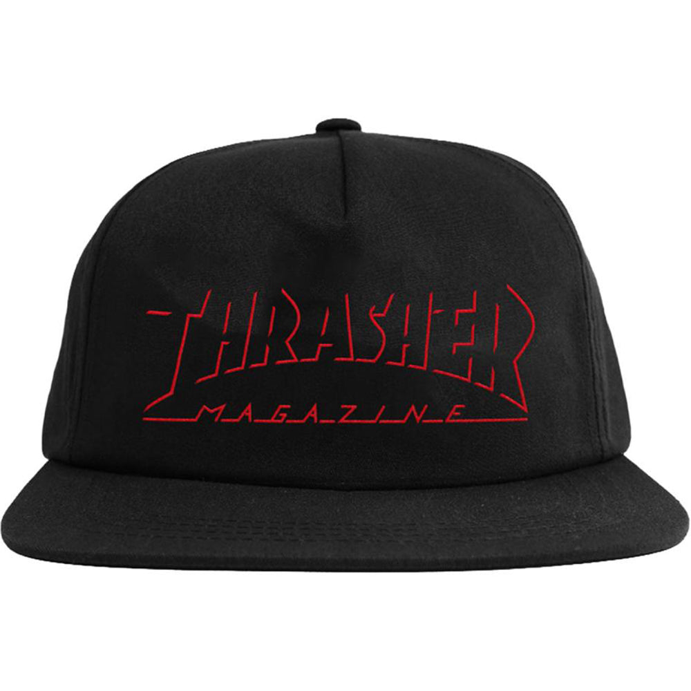Thrasher Shadow Mag Logo Snapback Hat Black