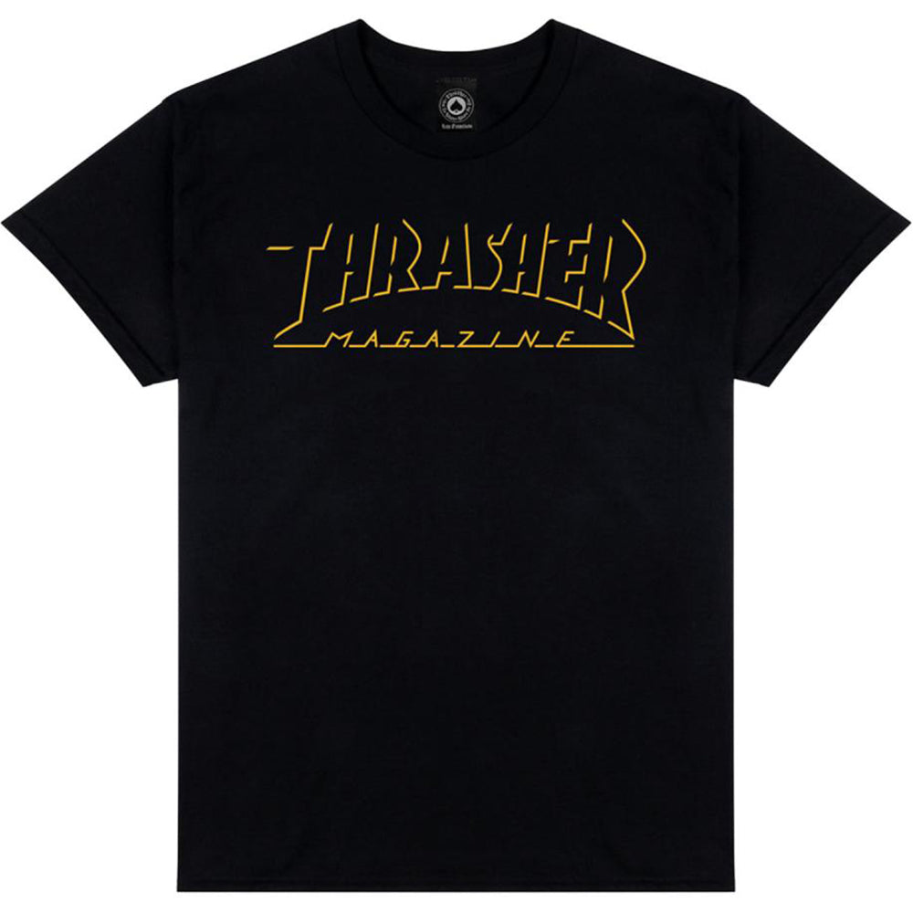 Thrasher Shadow Mag Logo T Shirt Black