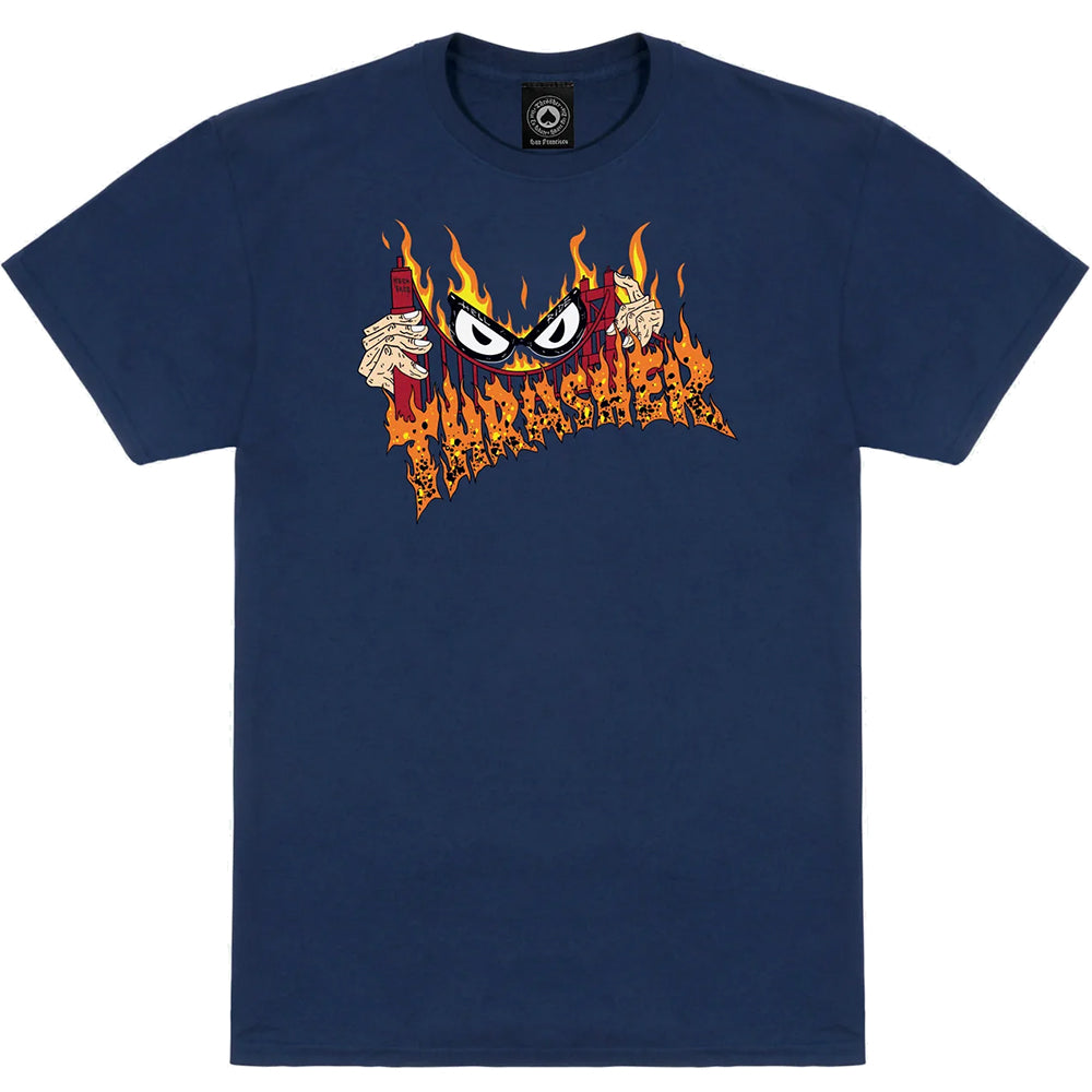 Thrasher Sucka Free T Shirt Navy