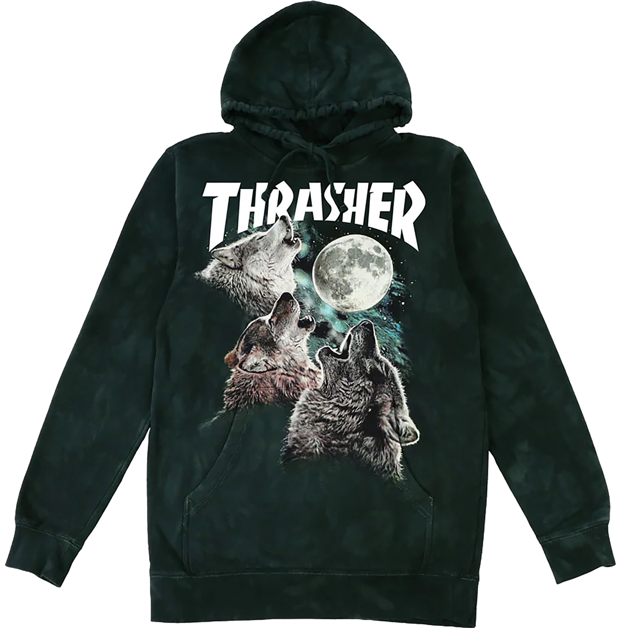 Thrasher Wolves Hoodie Black