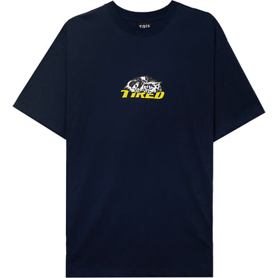 Tired Cat Nap Tee Navy