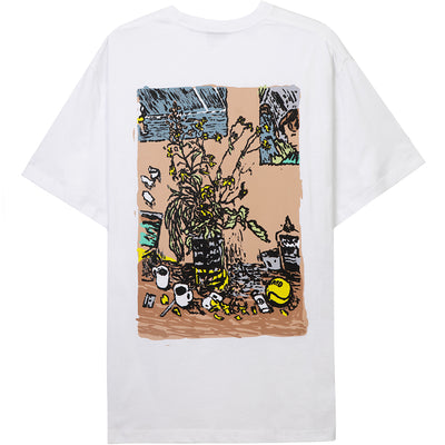 Tired Cat Nap Tee White