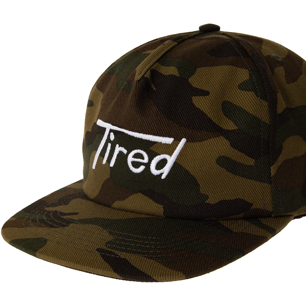 Tired Old Mobil 5 Panel Cap Camo
