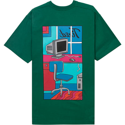 Tired Workstation Pocket Tee Dark Green