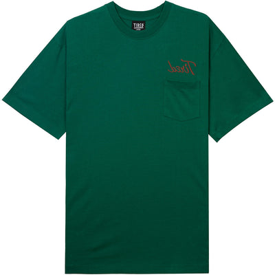 Tired Workstation Pocket Tee Dark Green