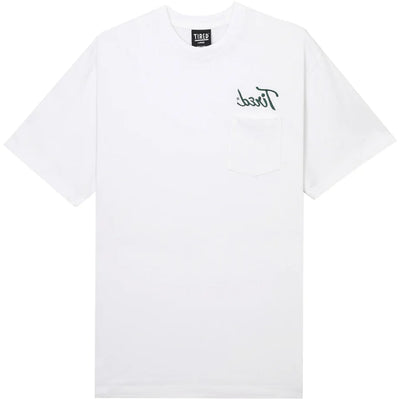 Tired Workstation Pocket Tee White