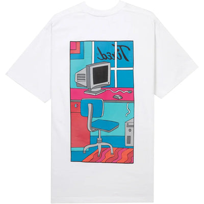 Tired Workstation Pocket Tee White