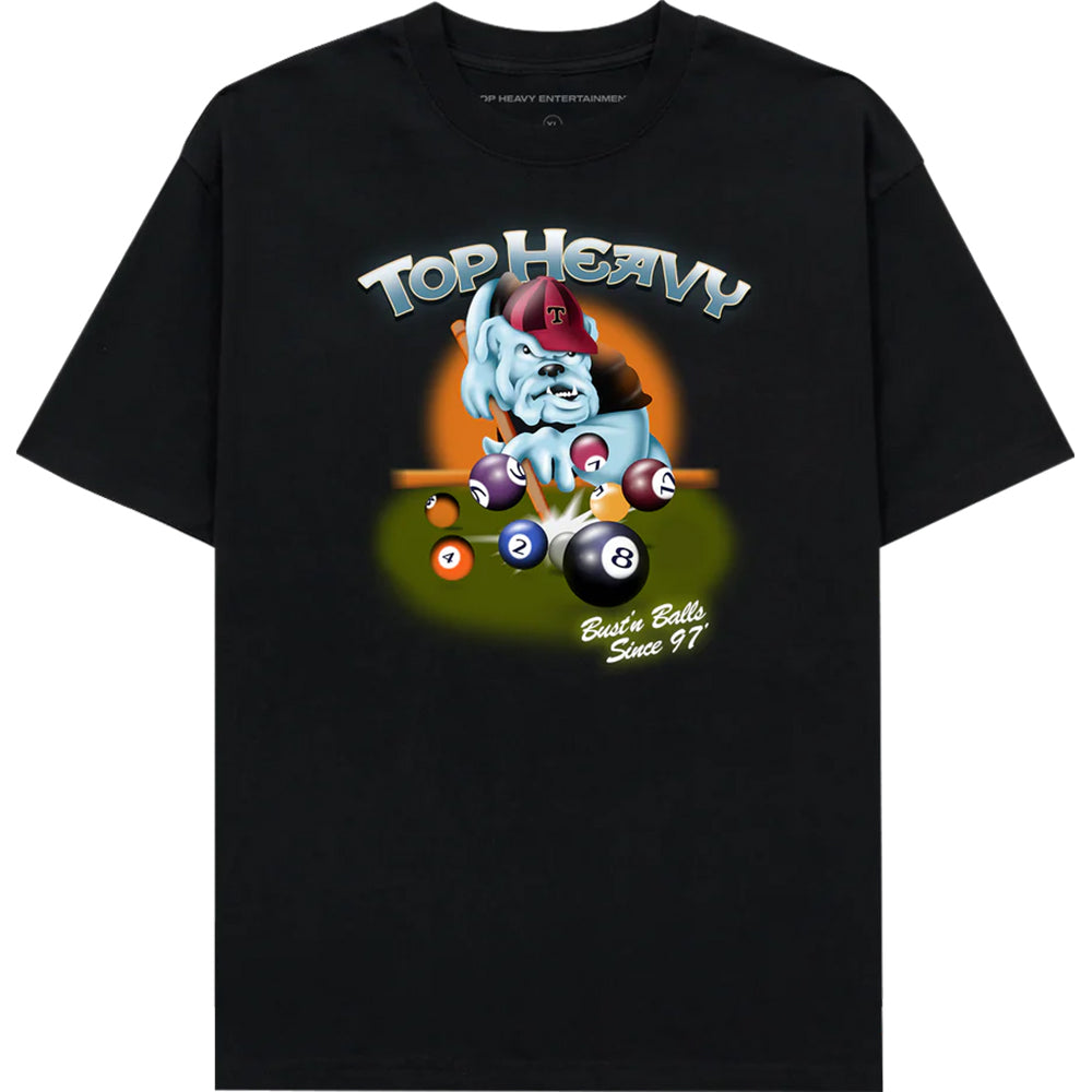 Top Heavy Ball Busters T Shirt Black