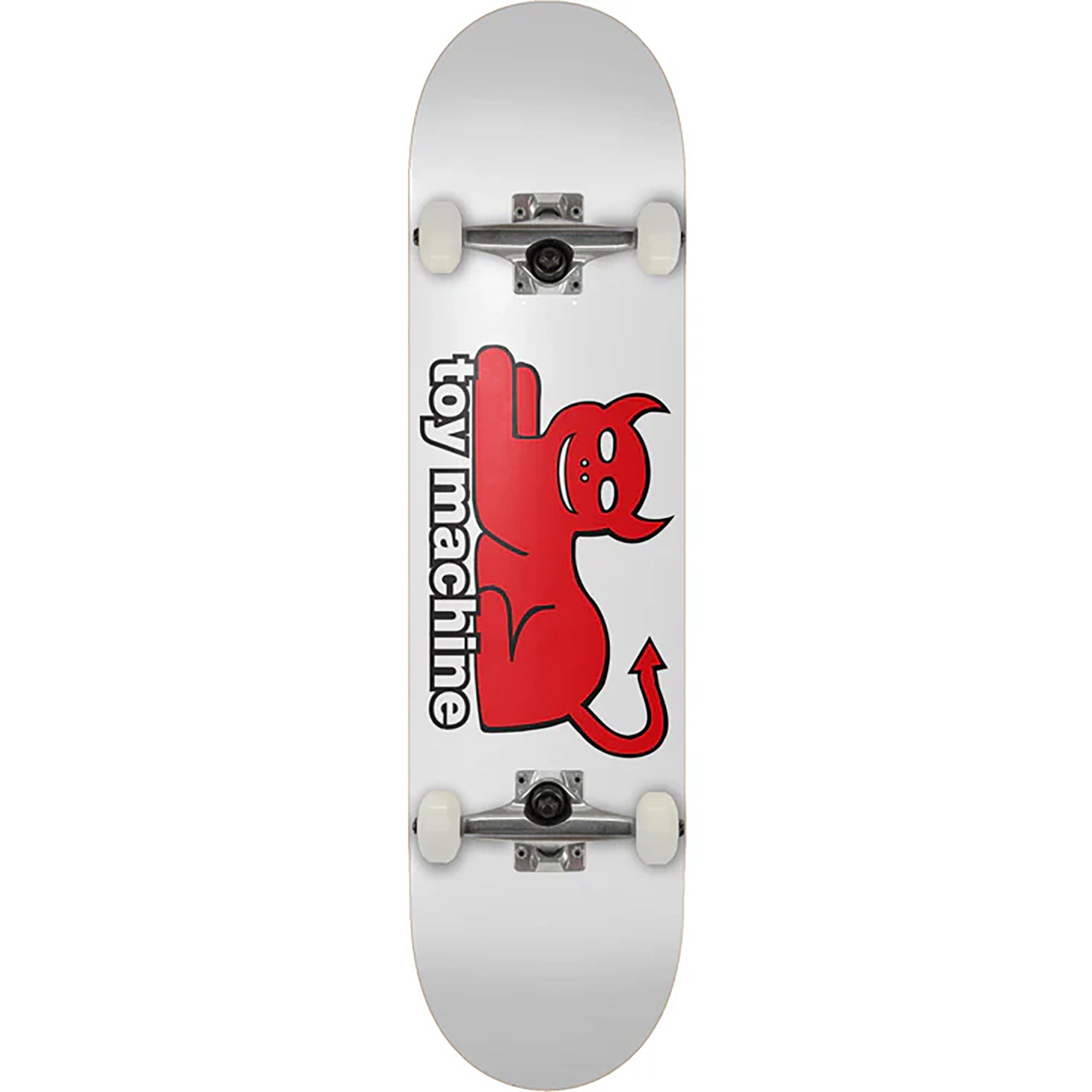Toy Machine Devil Cat White Complete Skateboard 8"