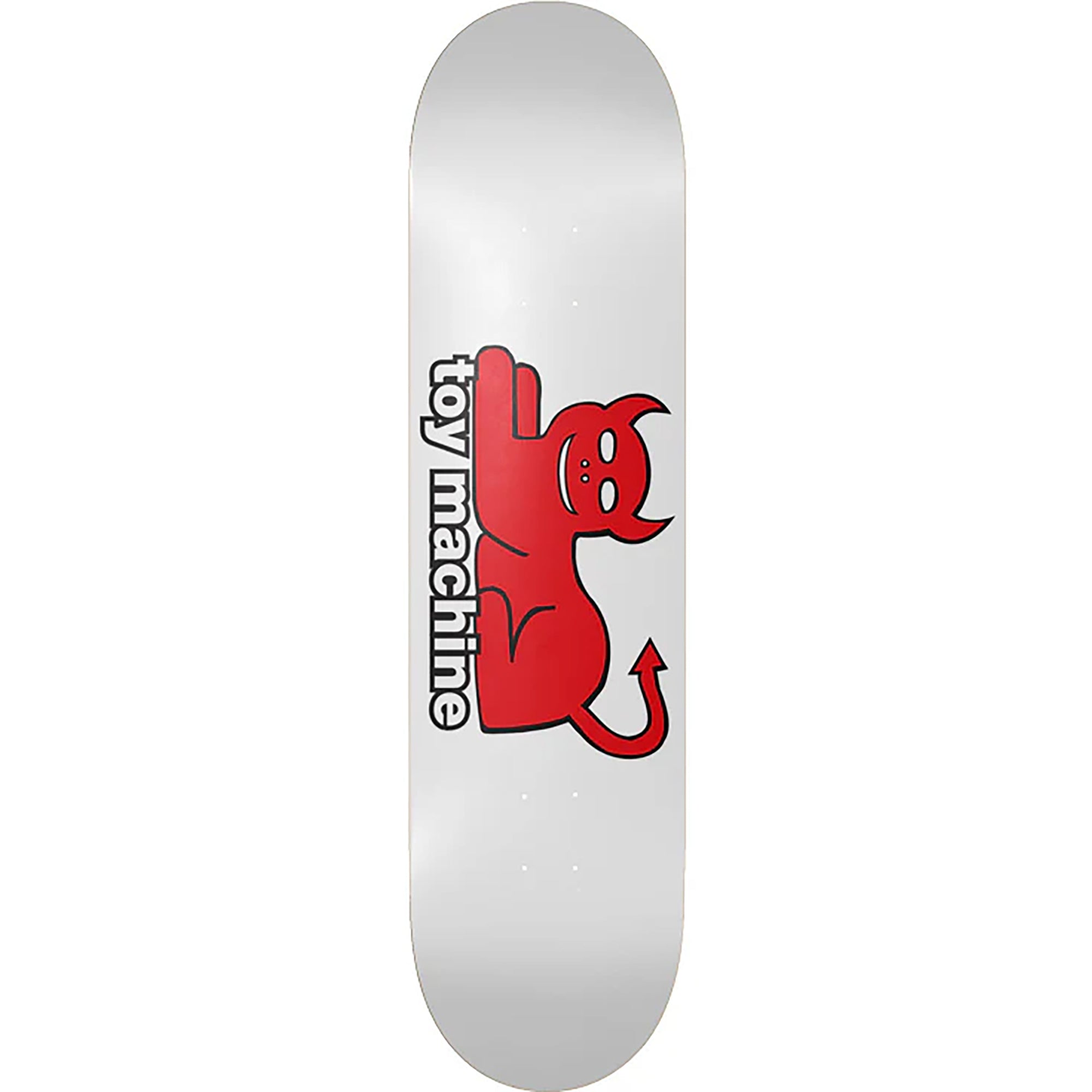 Toy Machine Devil Cat White Skateboard Deck 8.25"