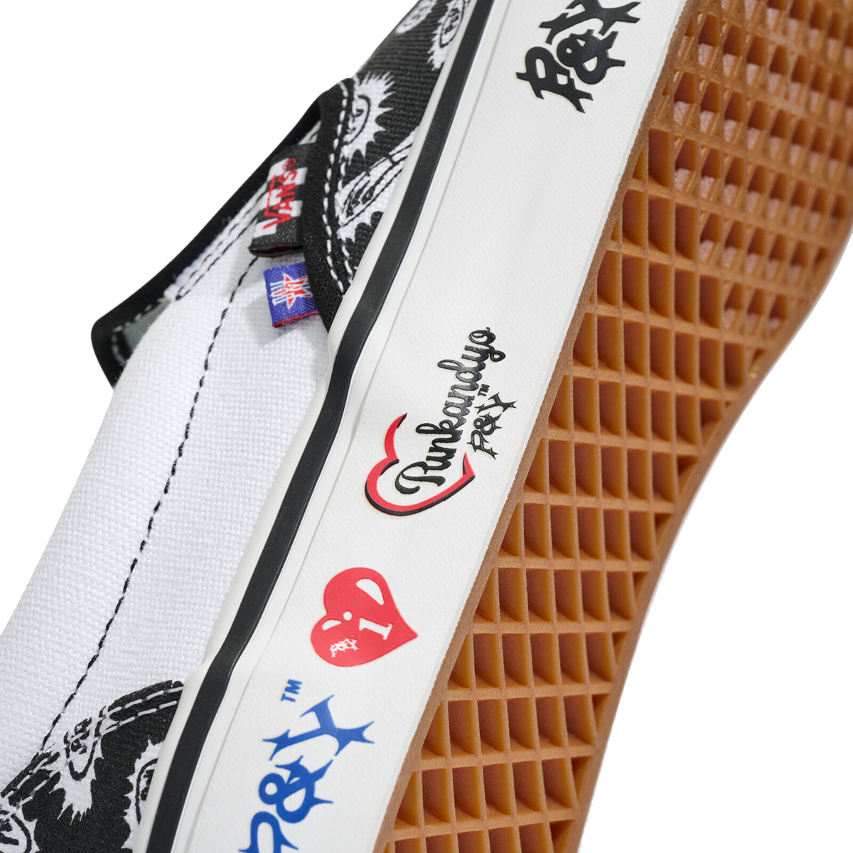 Vans x Punkandyo Slip On Shoes Black/White