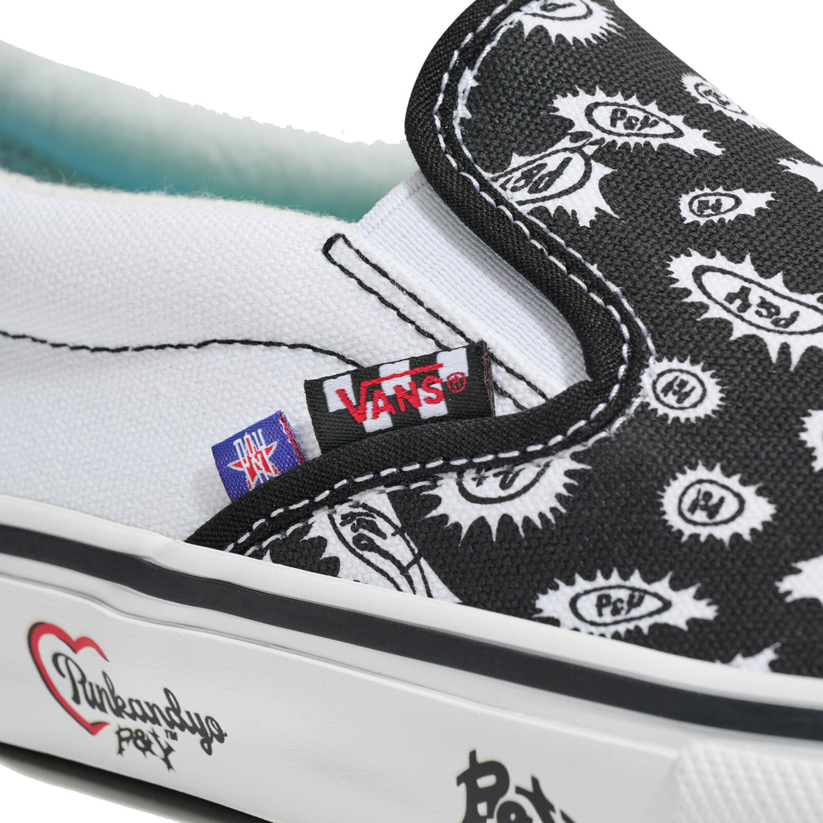 Vans x Punkandyo Slip On Shoes Black/White