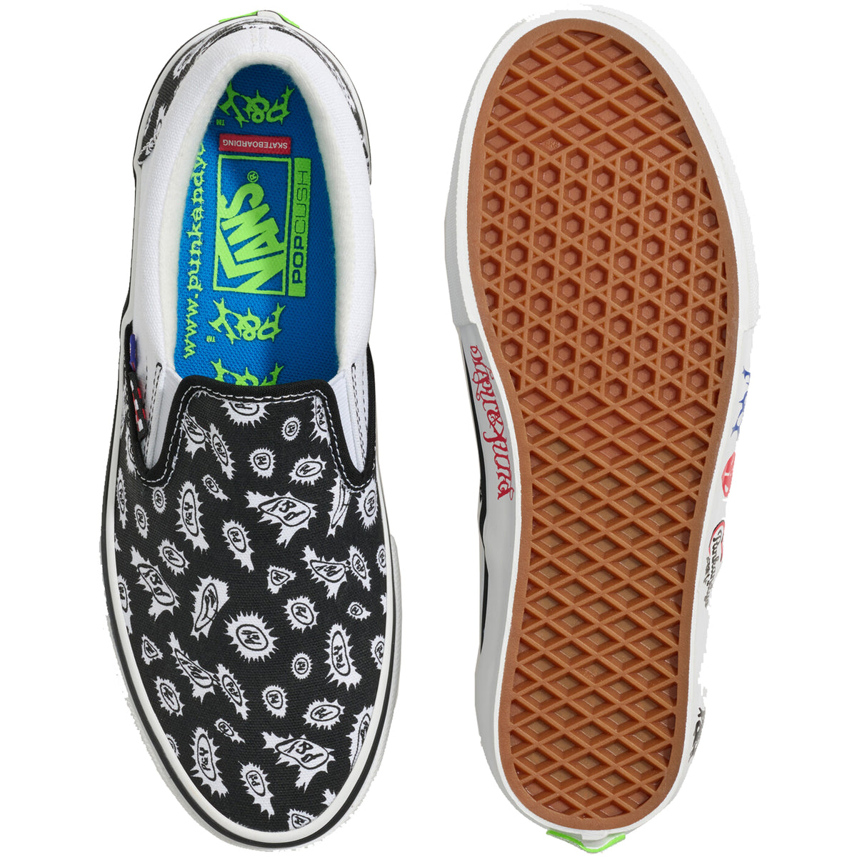 Vans x Punkandyo Slip On Shoes Black/White