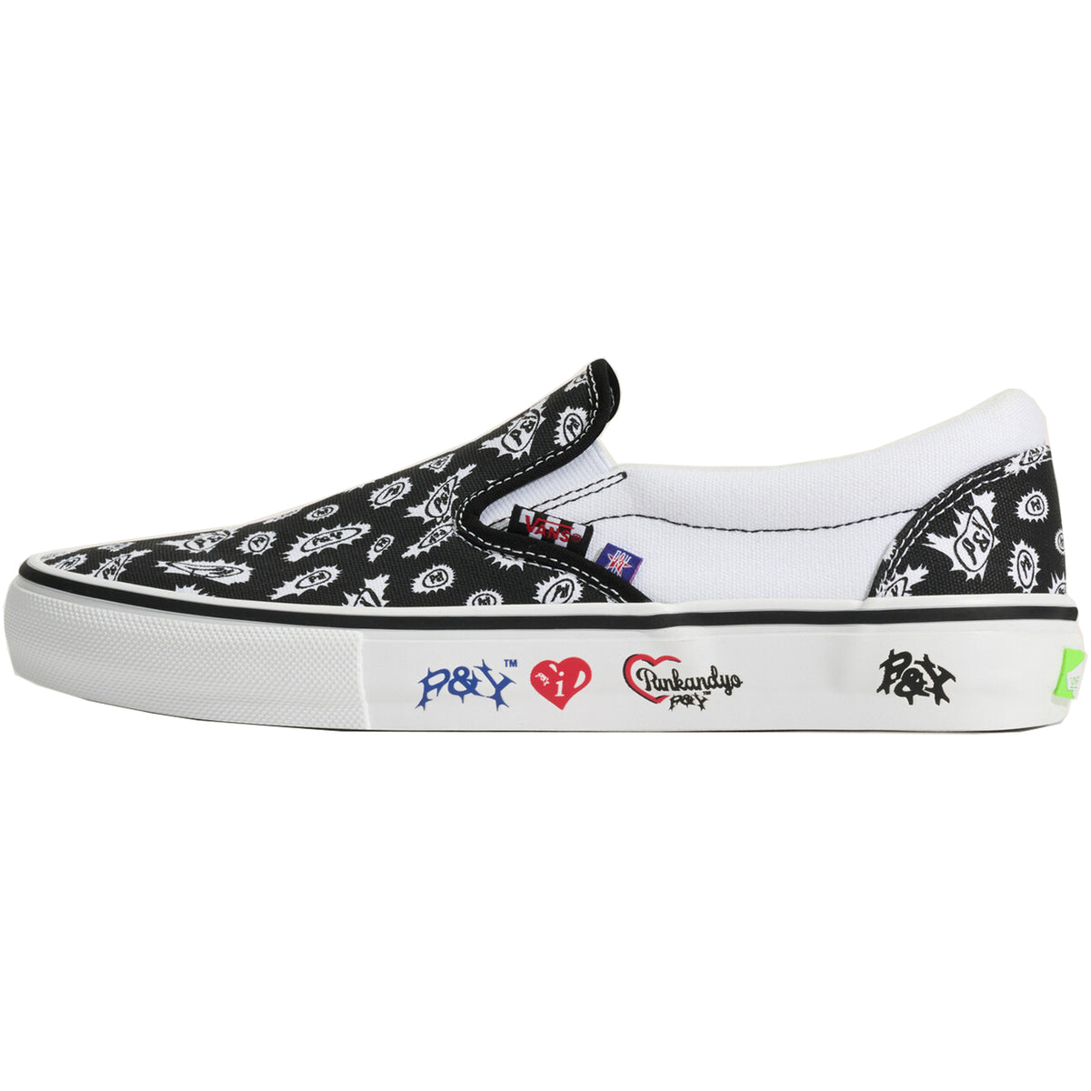 Vans x Punkandyo Slip On Shoes Black/White