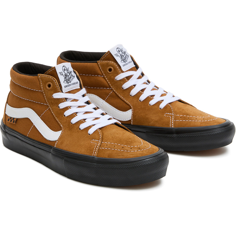 Vans Skate Grosso Mid Shoes Pig Suede Brown/Black