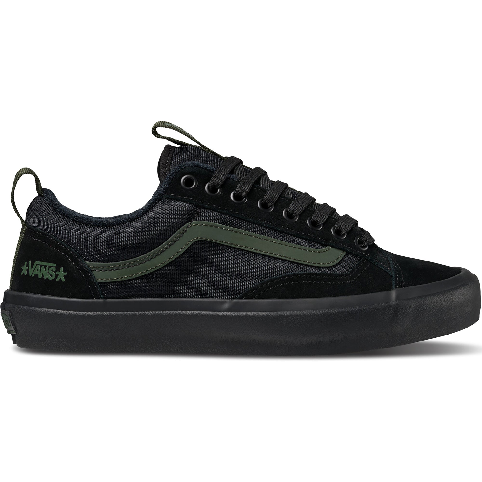 Vans Skate Old Skool 36+ Atiba Shoes Black/Dark Green