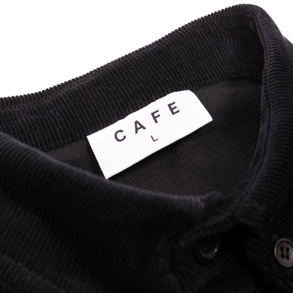 Skateboard Cafe Vino Corduroy Embroidered Shirt Black