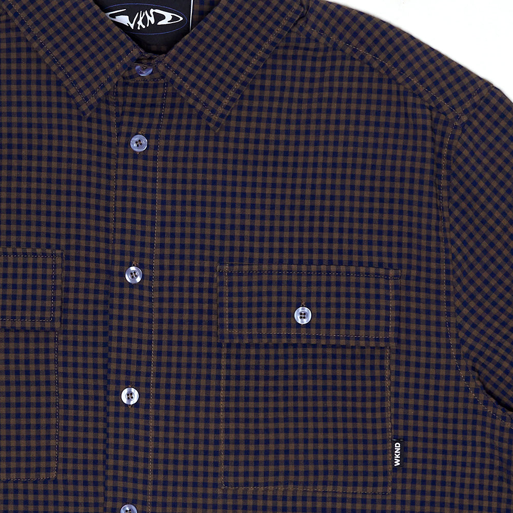 WKND Wilson Shirt Navy/Brown