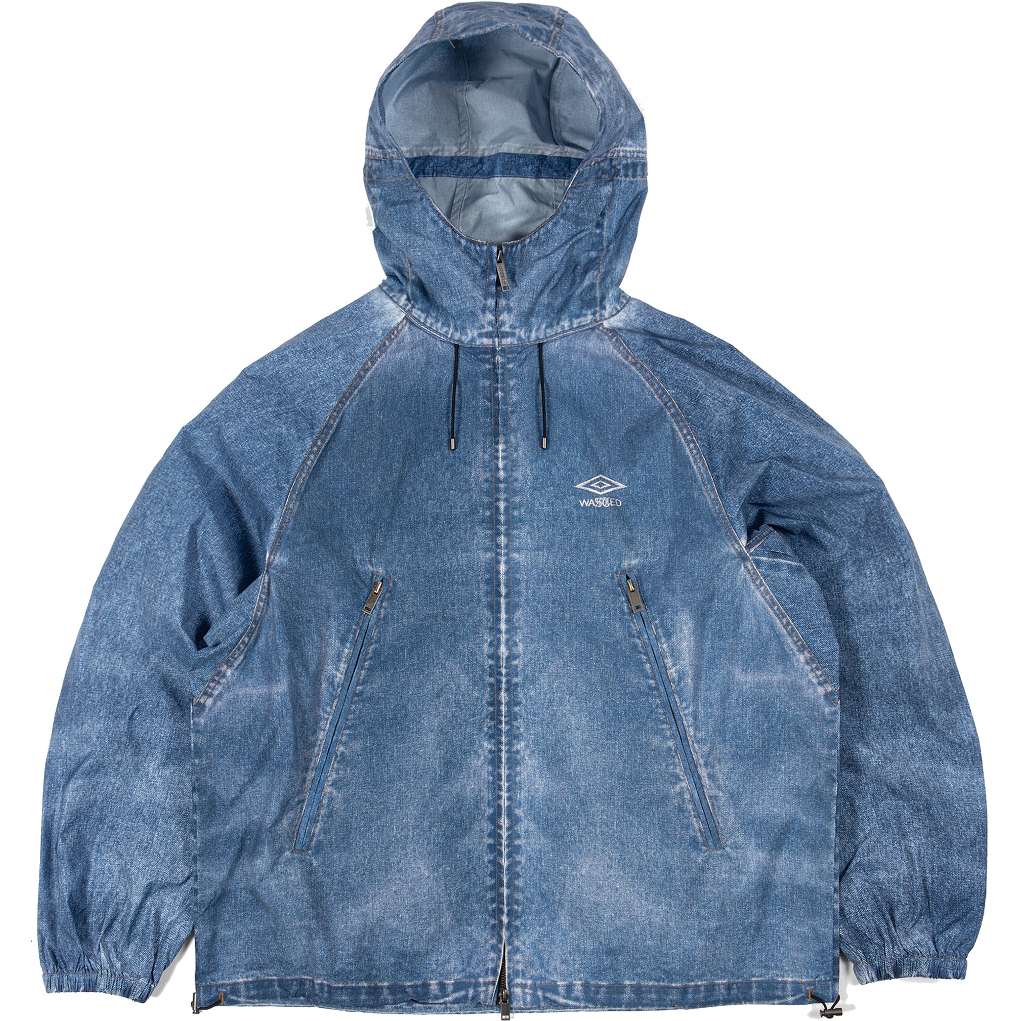 Wasted Paris x Umbro Trompe L'oeil Windbreaker Washed Blue