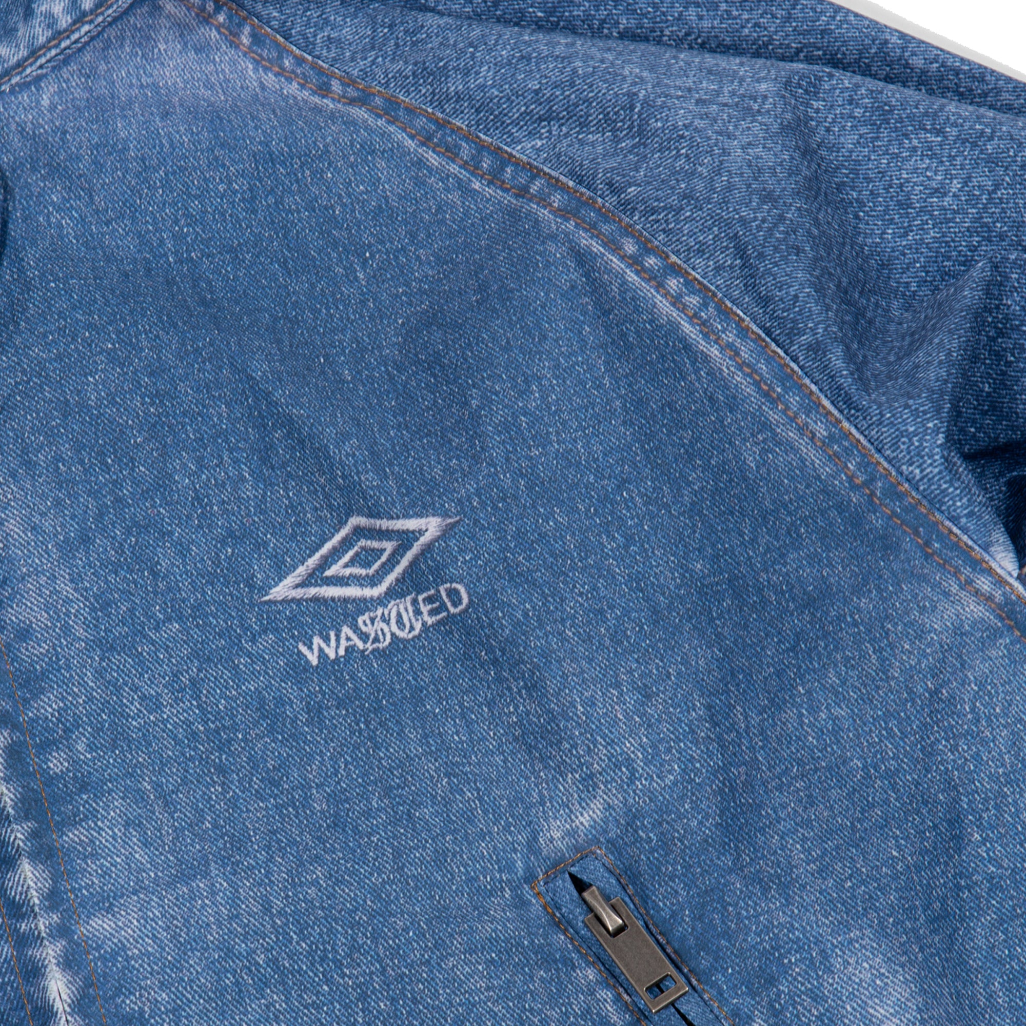Wasted Paris x Umbro Trompe L'oeil Windbreaker Washed Blue