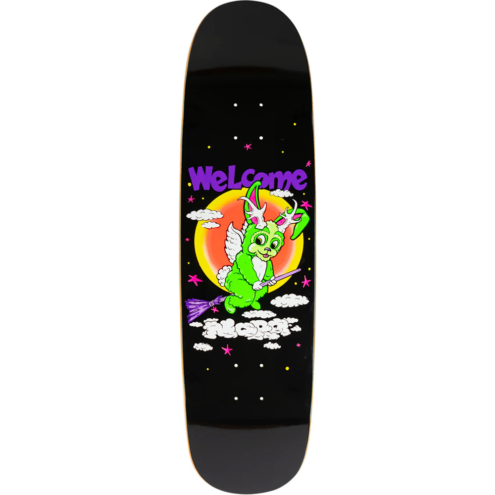 Welcome Nora Vasconcellos Full Moon on Sphynx Black Skateboard Deck 8.8"