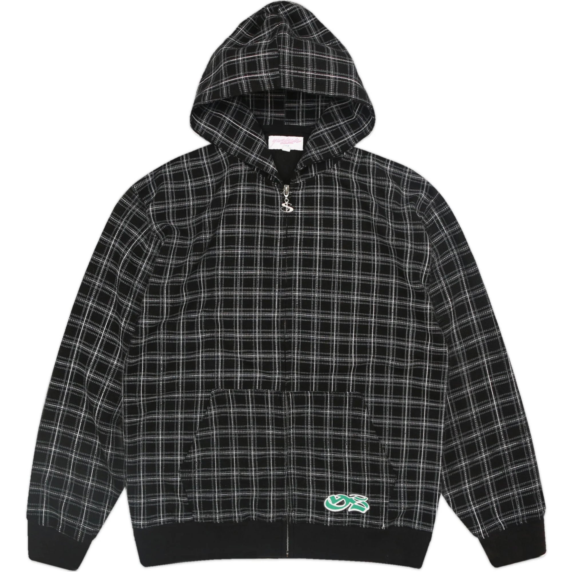 Yardsale Check Waffle Hood Black
