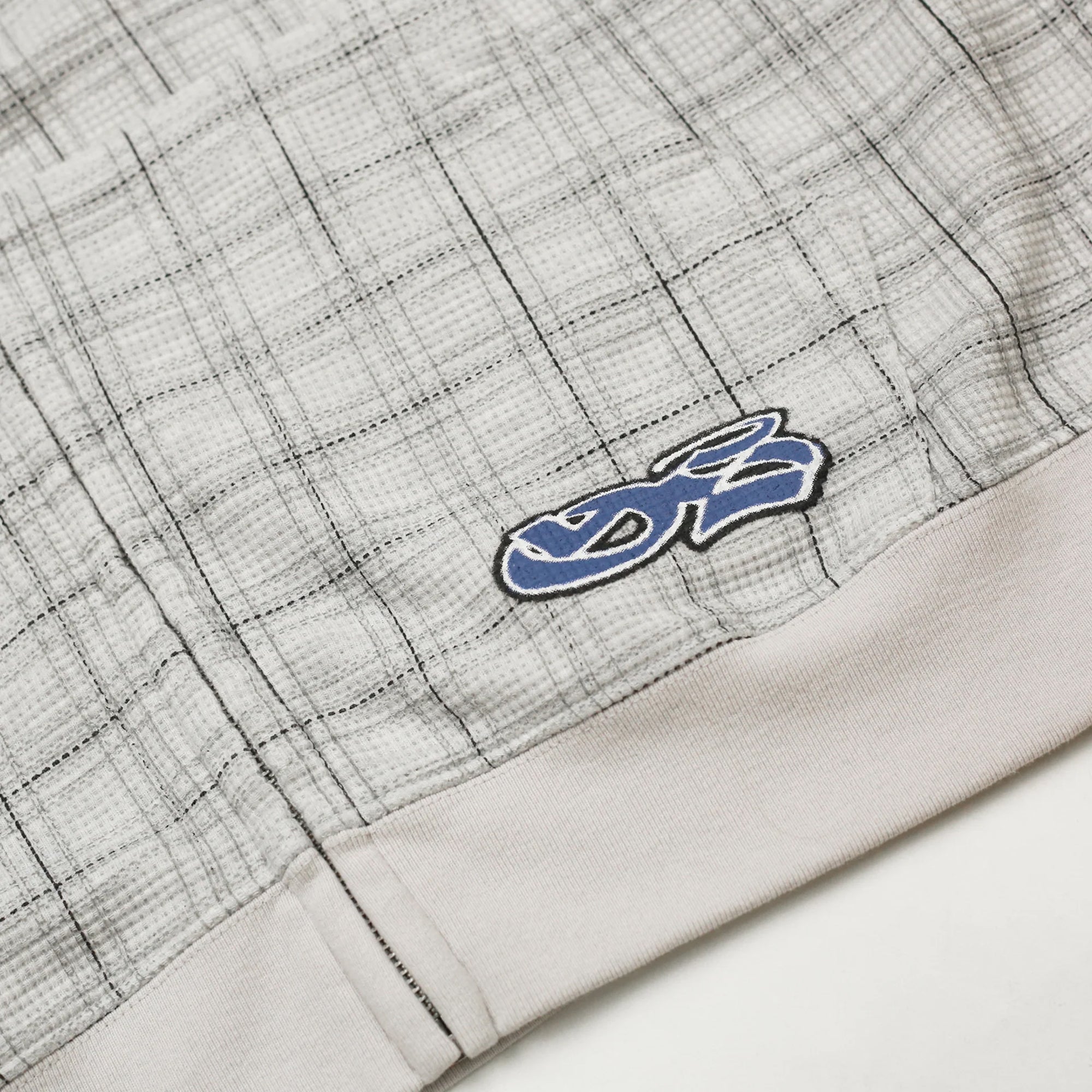 Yardsale Check Waffle Hood Grey