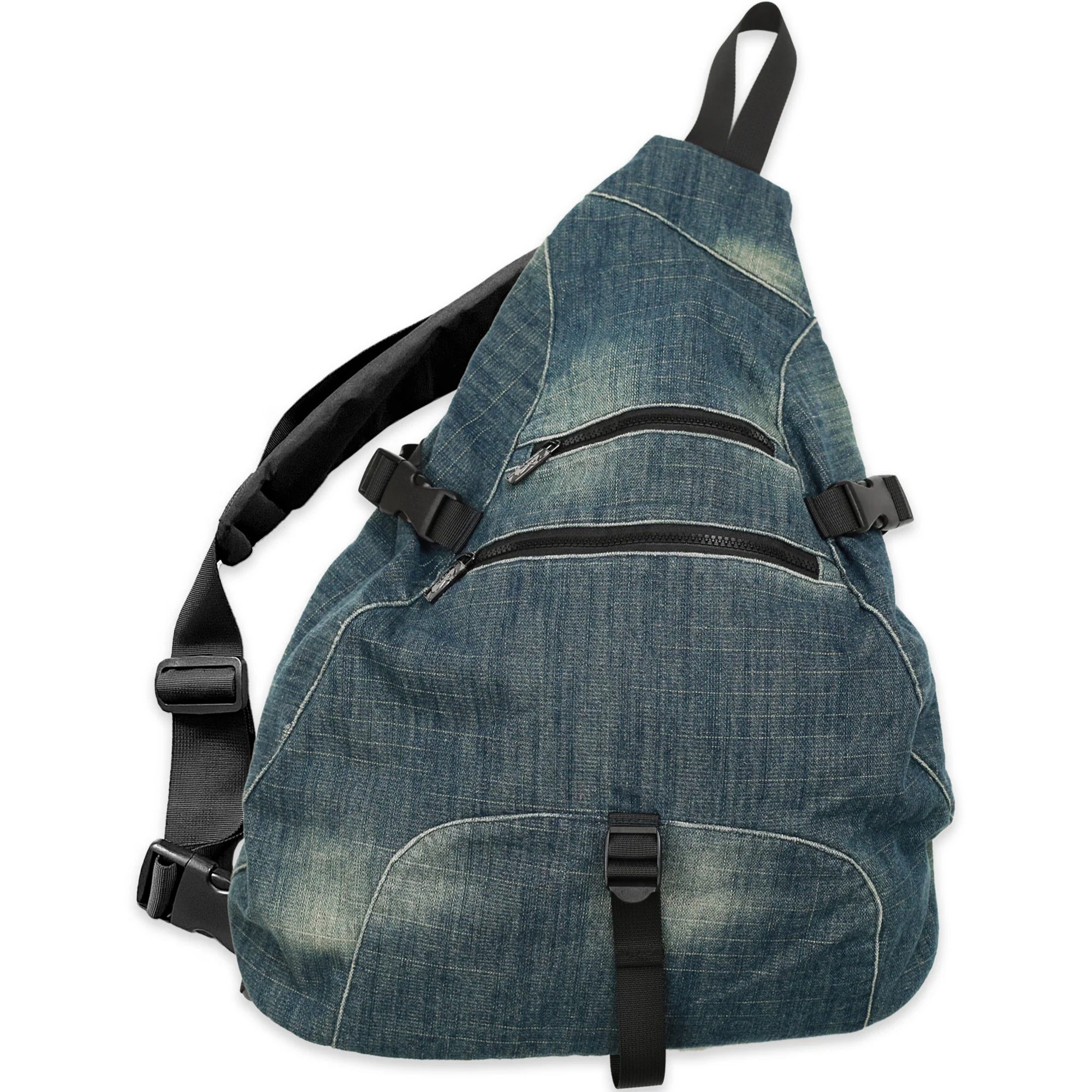 Yardsale Denim Sling Backpack Blue