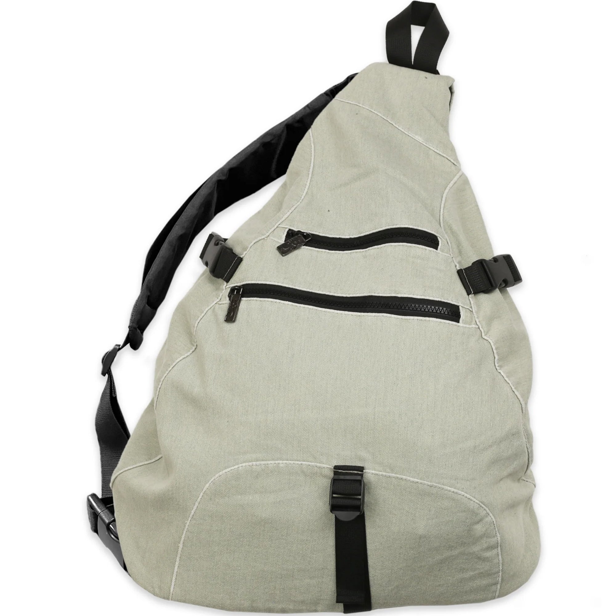 Yardsale Denim Sling Backpack White