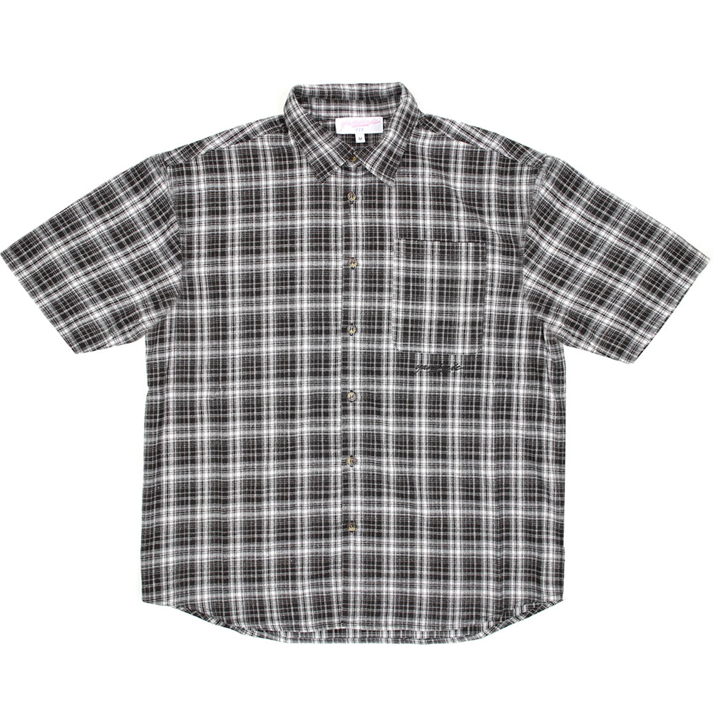 Yardsale Faded Plaid Shirt Black