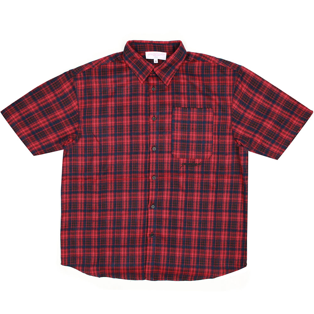 Yardsale Faded Plaid Shirt Red