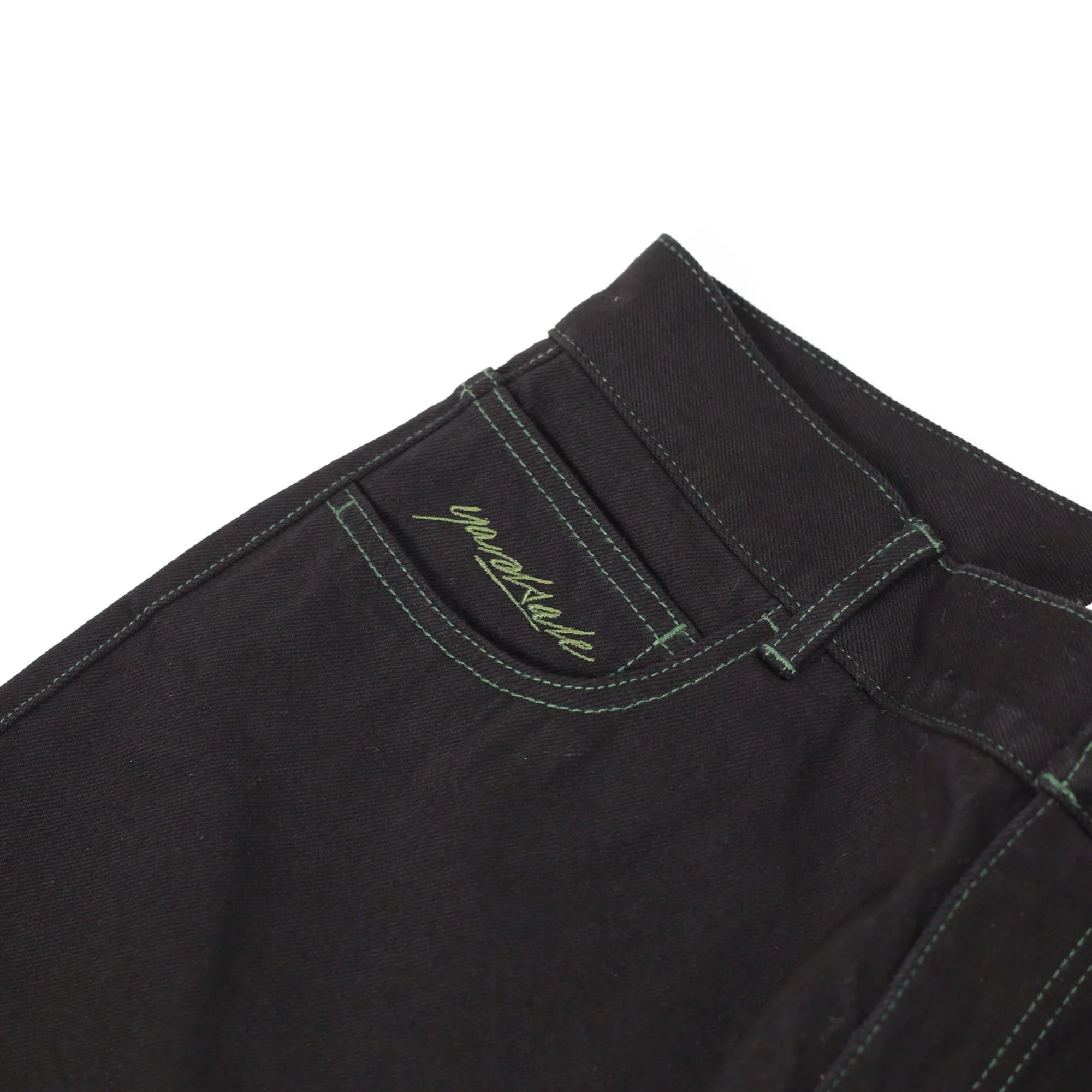 Yardsale Phantasy Jeans Black/Green Stitch