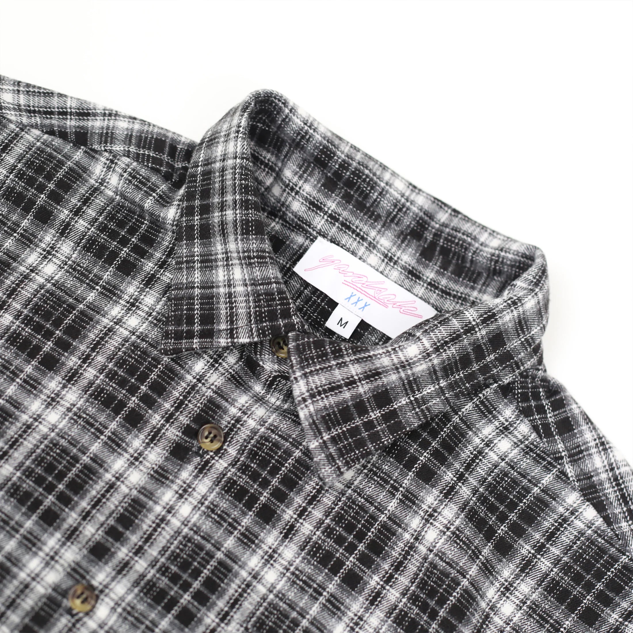 Yardsale Faded Plaid Shirt Black