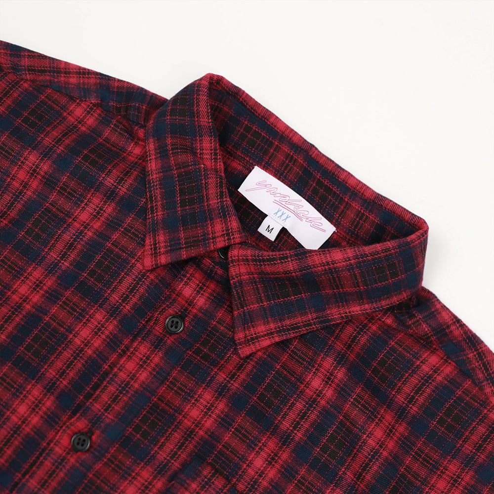Yardsale Faded Plaid Shirt Red